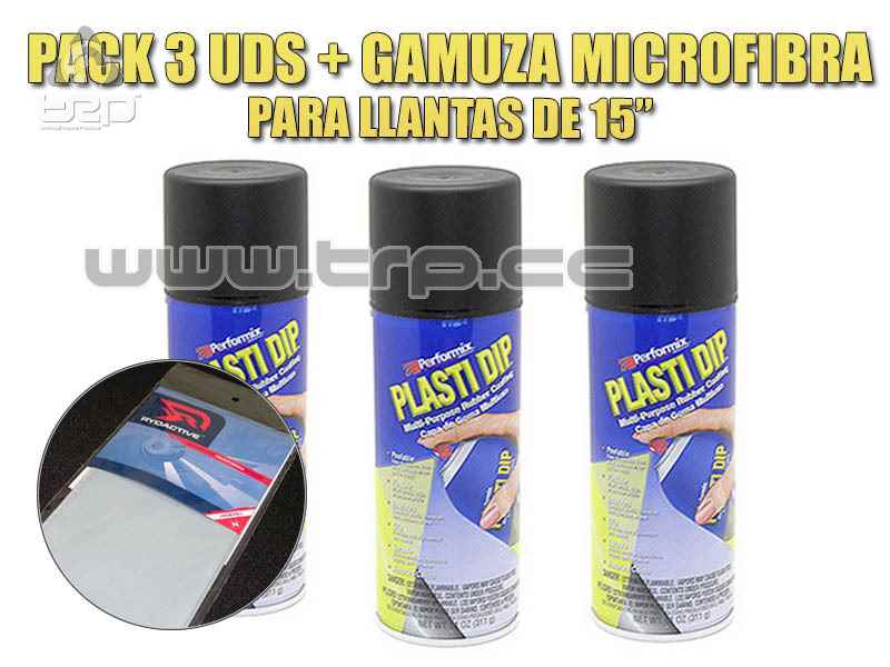 Plastidip 3 Sprays Matte Black + Microfi (Special for 15" Rims)