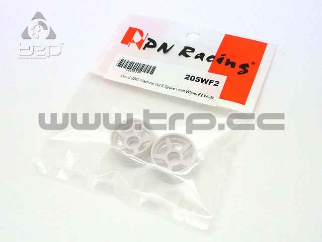PN Racing MiniZ 2wd (F+2) 5 Rays White Rim - imagen 1
