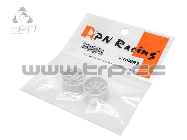 PN Racing MiniZ 2wd Wheel (R+3) 10R White - imagen 1