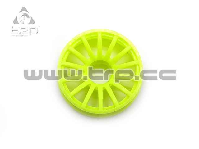 PN Racing MiniZ 2wd (F+3) 16 Spoke Fluorescent Yellow Wheel - imagen 2