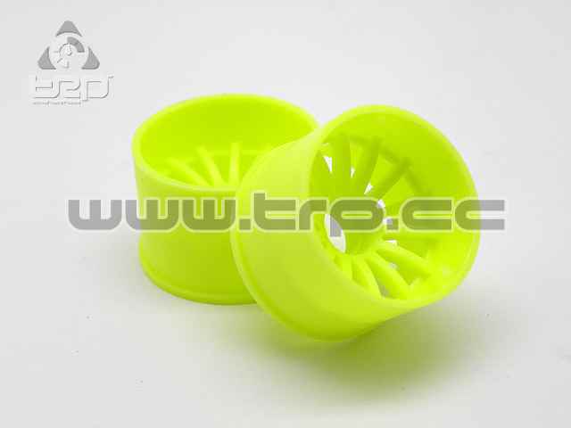 PN Racing MiniZ 2wd Rim (R 14mm) 16 Rays Fluor Yellow