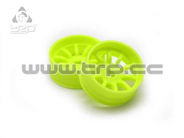 PN Racing MiniZ AWD (F+3) 10 Spoke Fluorescent Yellow Wheels