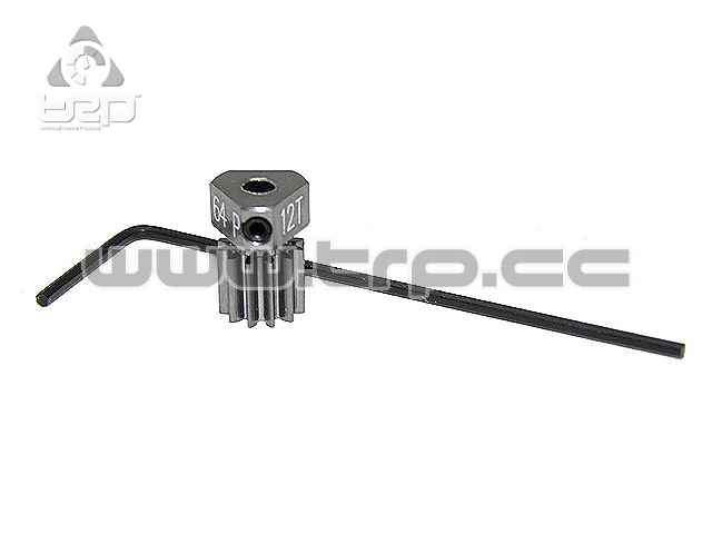 Aluminum Motor Pinion Pitch 64 12T