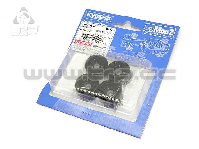 Kyosho MiniZ F1 Wheel Set O-Type Black - imagen 1