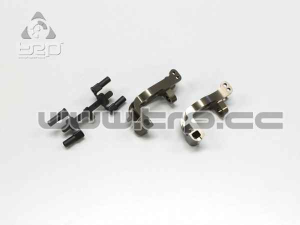 Kyosho IFW436 Alu. Front Hub Carrier Set (16ﾟ/ Gunmetal/