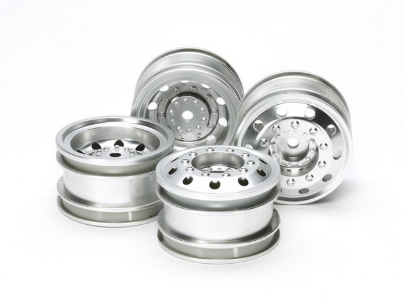 TAMIYA Conjunto llantas camión TT-01 Plateadas (4u)