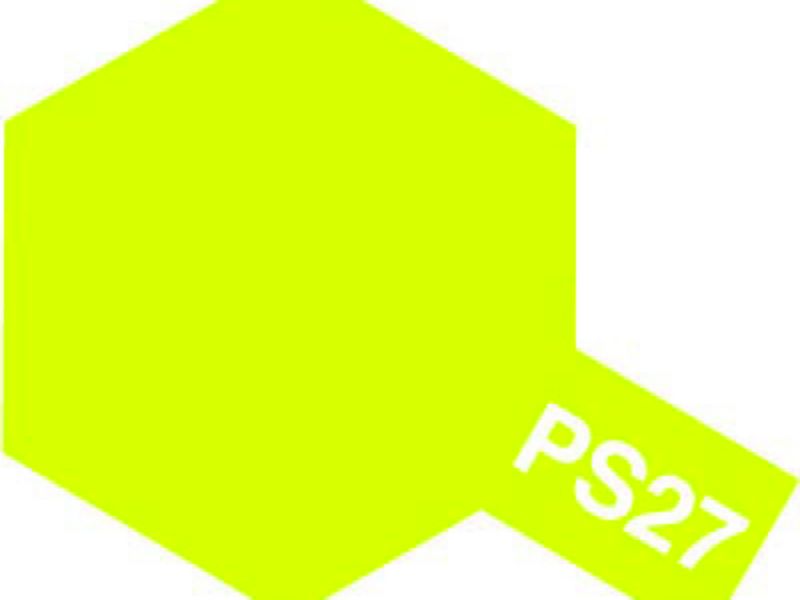 Tamiya PS-27 Paint for Polycarbonate in Fluorescent Yellow color - imagen 1