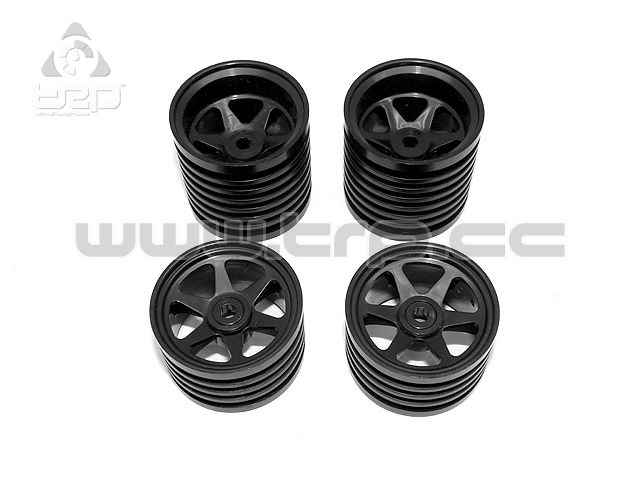 Kyosho F1 1:10 Rims Front and Rear Set Black