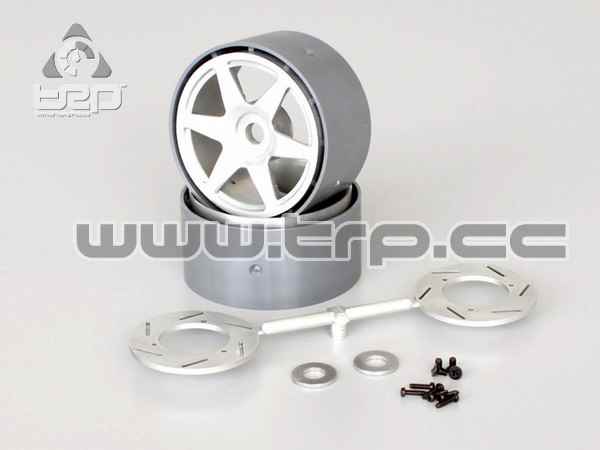 Kyosho Super Eight Wheels Silver Rims 6 spokes HEX 18mm