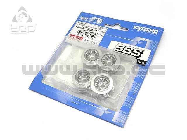 Kyosho MiniZ F1 Aluminum Wheel Set BBS Silver - imagen 1