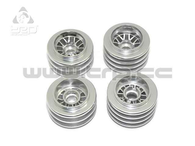 Kyosho MiniZ F1 Aluminum Wheel Set BBS Silver - imagen 2
