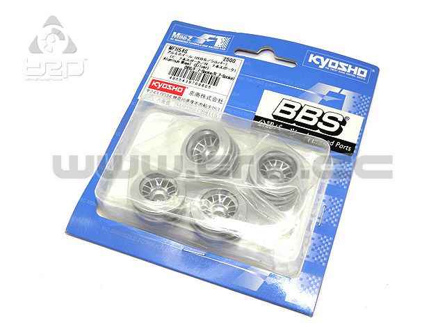 Kyosho MiniZ F1 Aluminum Wheel Set BBS Silver - imagen 1