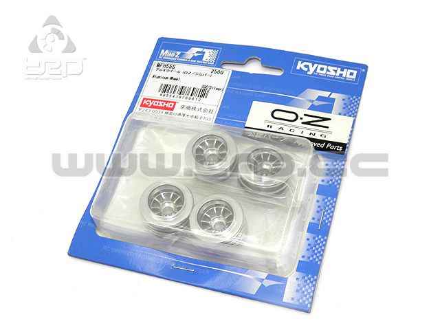 Kyosho MiniZ F1 Aluminum Wheel Set OZ Silver - imagen 1