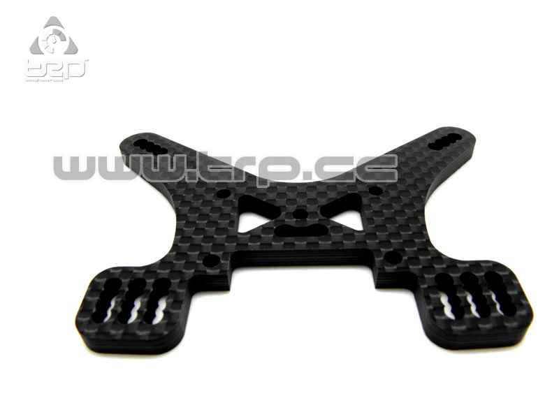 Team Durango SHOCK TOWER CARBON FIBRE: FINE TUNE REAR (4mm 1pc)