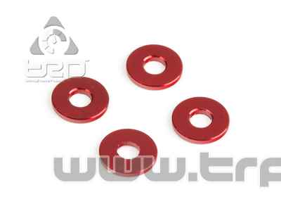 Team Durango  ALUMINIUM SPACER 8x3x1.00mm (4pcs)(RED)