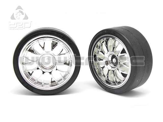 Tamiya dift rims with drift tire multi-spoke