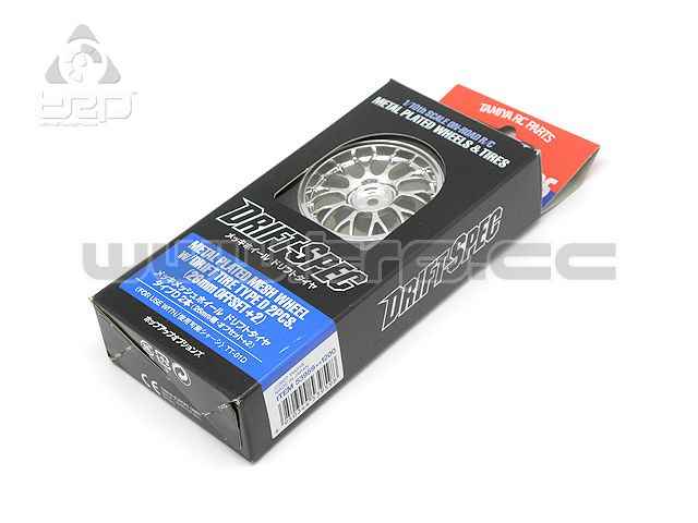 Tamiya dift rims with drift tire multi-spoke - imagen 1