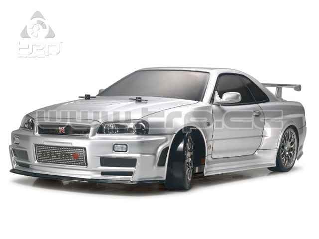 Tamiya TT01D Drift Spec Nismo R34 GTR with lights kit