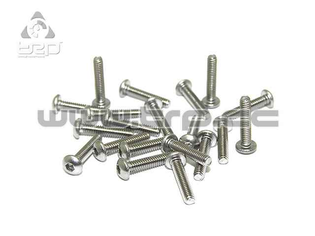 MiniZ M2x10 Screws (20pcs) Button/Hex/Steel for Aluminum