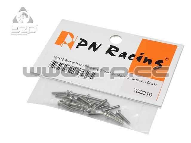 MiniZ M2x10 Screws (20pcs) Button/Hex/Steel for Aluminum - imagen 1