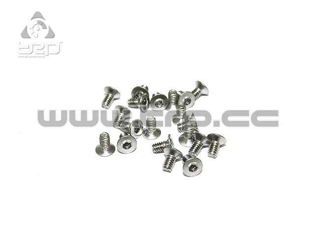 MiniZ Screws (M2x4 10pcs) Conical/Hex/Steel for Aluminum