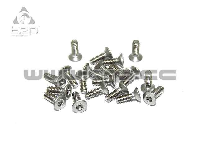 MiniZ Screws (M2x6 20pcs) Conical/Hex/Steel for Aluminum