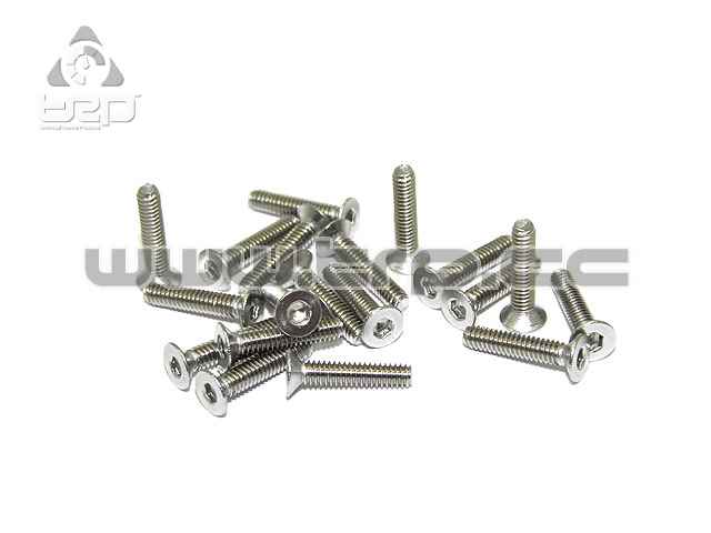 MiniZ Screws (M2x10 20pcs) Countersunk/Hex/Steel for Aluminum