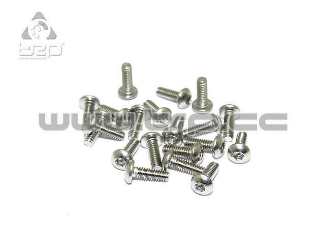 MiniZ Screws (M2x6 20pcs) Button/Hex/Steel for Aluminum