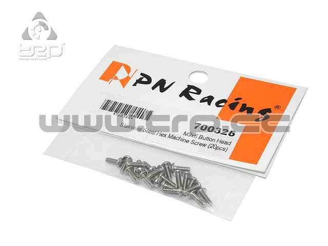MiniZ Screws (M2x6 20pcs) Button/Hex/Steel for Aluminum - imagen 1