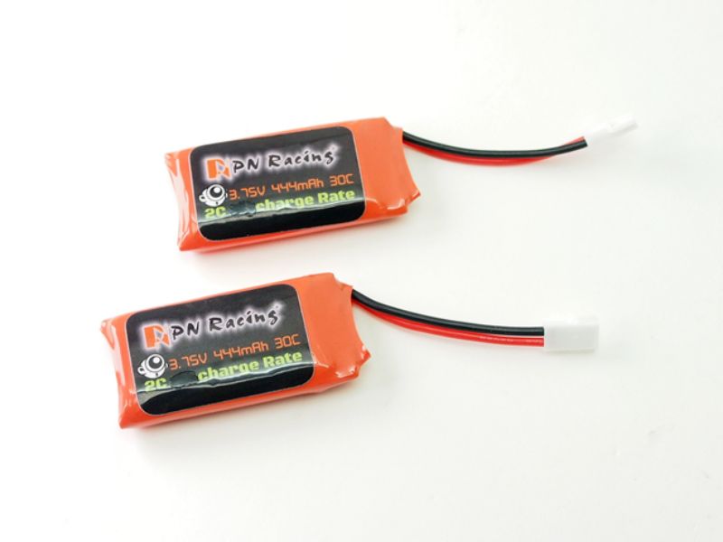 PN Racing LiPo 30C, 444mah, 3.75V. (1S), MOLEX connector (2pcs)