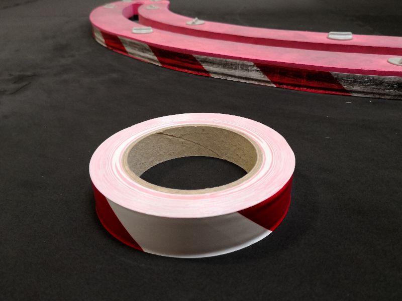 RCP Tracks Red and White Adhesive Vinyl Tape