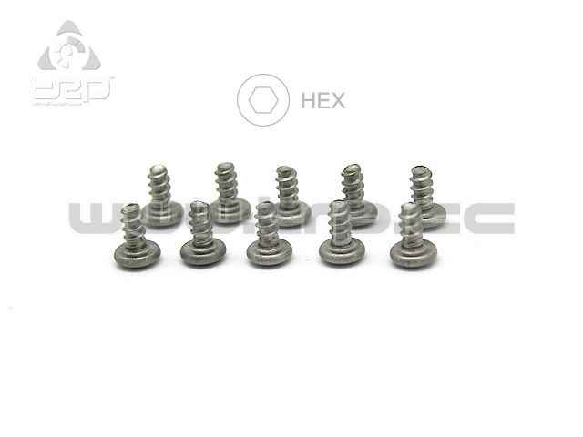 M2X4 Pn Racing Titanium Hex Screws (10u) Plastic for MiniZ