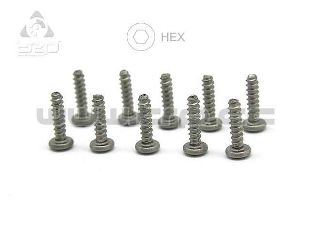 M2X8 Pn Racing Titanium Hex Screws (10u) Plastic for MiniZ