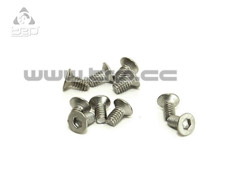 M2X4 Pn Racing Titanium Hex Conical Screws (10u) for MiniZ