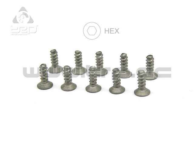 M2X6 Titan Screw. Hex (10u) Conical plastic for MiniZ
