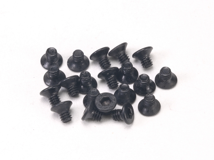 PN Racing Hardened Carbon Steel Screws M2x3 Tapered