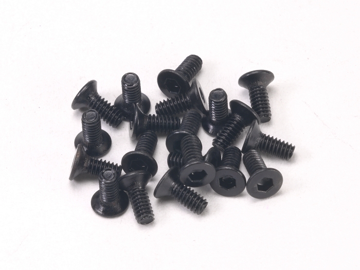 PN Racing Hardened Carbon Steel Screws M2x8 Tapered