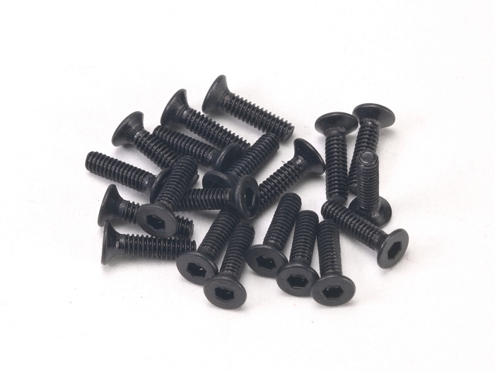 PN Racing Hardened Carbon Steel Screws M2x8 Tapered
