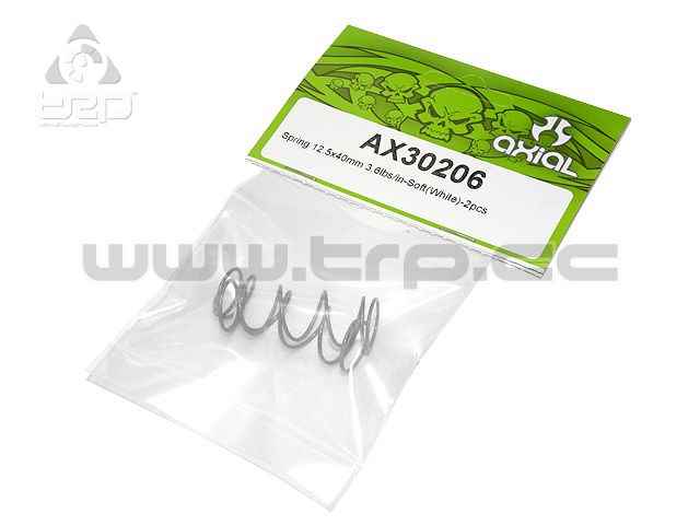 Axial spring 12.5x40mm 3.6lbs Soft (White) 2u for Axial SCX10. - imagen 1