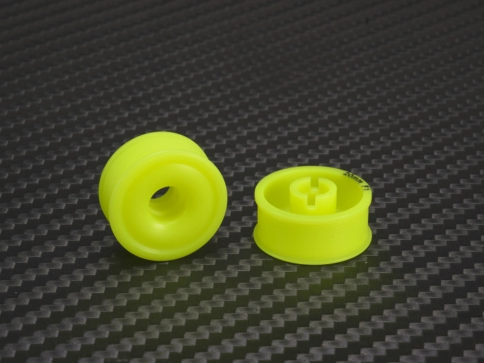 PN Racing 8.5 x 20mm F1 MiniZ 2wd CNC Yellow Flanged Wheels