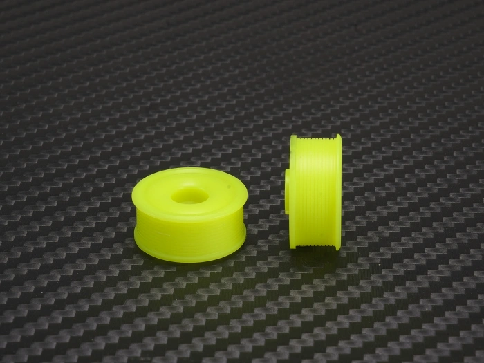 PN Racing 8.5 x 20mm F1 MiniZ 2wd CNC Yellow Flanged Wheels - imagen 1