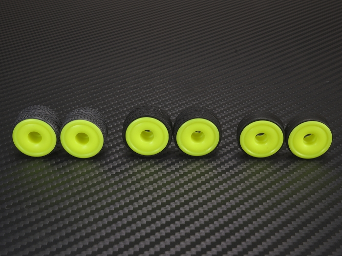PN Racing 11 x 20mm R0 MiniZ 2wd CNC Yellow Flanged Wheels - imagen 3