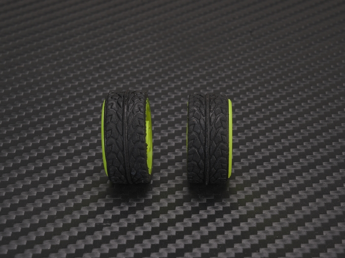 PN Racing 11 x 20mm R0 MiniZ 2wd CNC Yellow Flanged Wheels - imagen 4