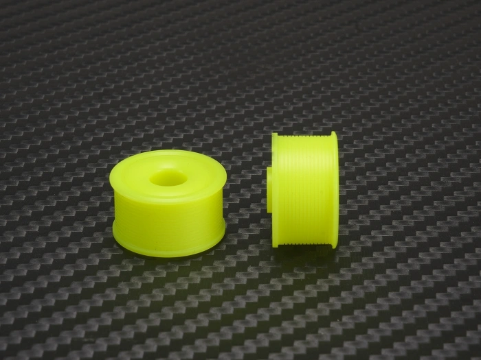 PN Racing 11 x 20mm R1 MiniZ 2wd CNC Yellow Flanged Wheels - imagen 1