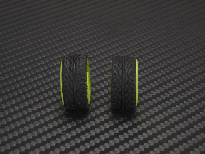 PN Racing 11 x 20mm R1 MiniZ 2wd CNC Yellow Flanged Wheels - imagen 4