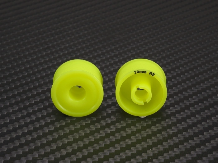 PN Racing 11 x 20mm R2 MiniZ 2wd CNC Yellow Flanged Wheels - imagen 2