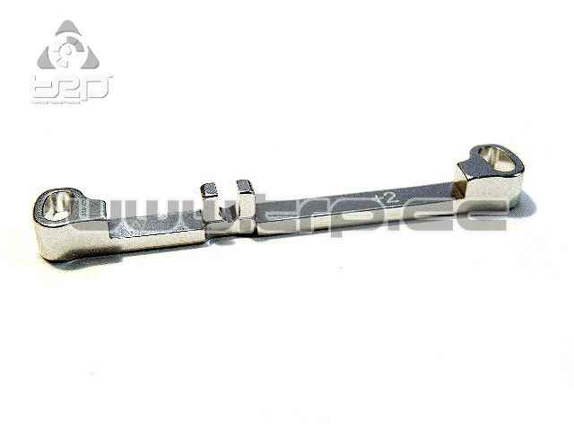 Steering Bar (Wide) Toe-in +2 Silver MiniZ MR03