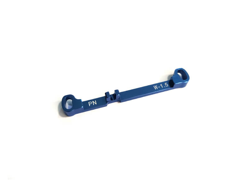 Steering Bar (Wide) Toe-Out -1.5 Blue MiniZ MR03