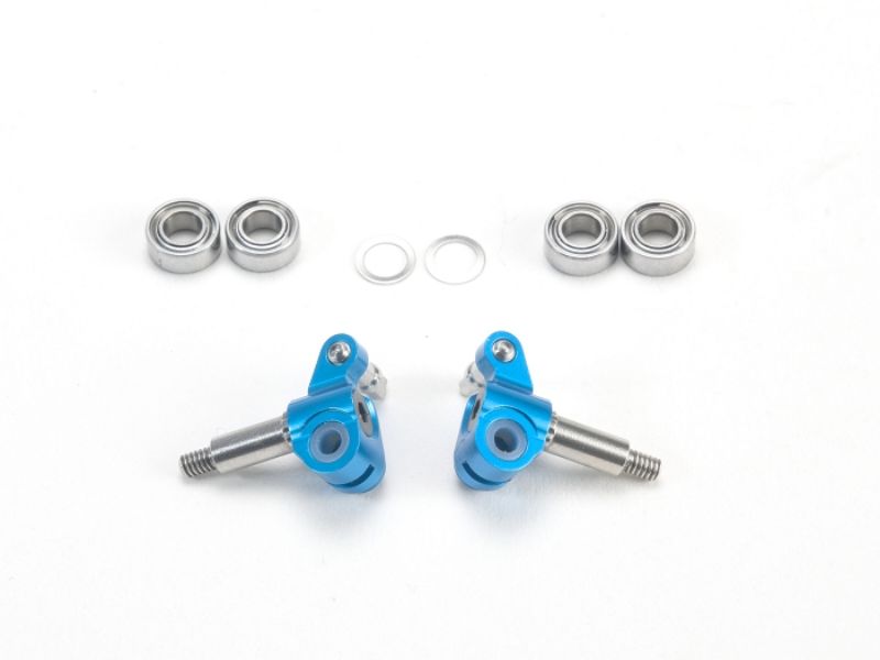 PN Racing Mini-Z MR03 Short Steering Knuckles with Adjustable Axle (Bl