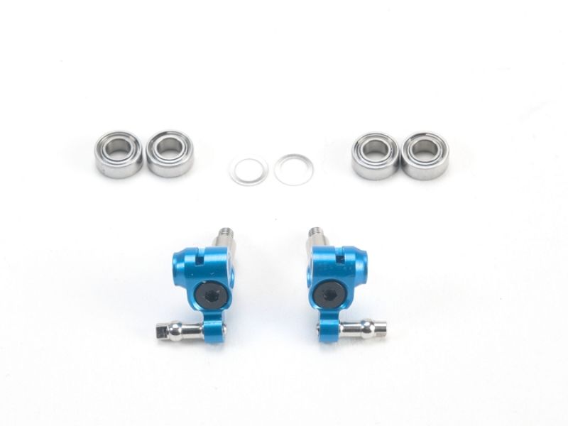 PN Racing Mini-Z MR03 Short Steering Knuckles with Adjustable Axle (Bl - imagen 2